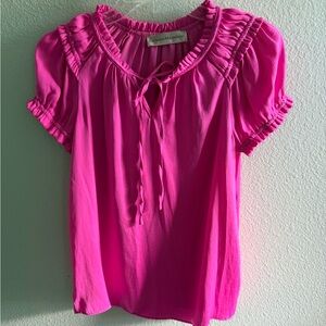 Catherine Malandrino Pink Ruffled Women's Top - Size Small
